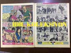 TARKAN ÇİZGİ ROMAN, HAFTALIK MECMUA (DERGİ), İLK BASKI - SEZGİN BURAK - SAYI: 89 - TARKAN, GÜMÜŞ EYER - 2 AĞUSTOS 1972 - ARKA KAPAK; HİPPİ KRALI PİPPİ ve DEMİR PENÇE - TARİHE ÜN SALMIŞ TÜRKLER: HASAN BEY