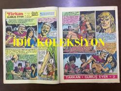 TARKAN ÇİZGİ ROMAN, HAFTALIK MECMUA (DERGİ), İLK BASKI - SEZGİN BURAK - SAYI: 90 - TARKAN, GÜMÜŞ EYER - 9 AĞUSTOS 1972 - ARKA KAPAK; HİPPİ KRALI PİPPİ ve DEMİR PENÇE - TARİHE ÜN SALMIŞ TÜRKLER: ŞAHİN PAŞA