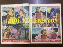 TARKAN ÇİZGİ ROMAN, HAFTALIK MECMUA (DERGİ), İLK BASKI - SEZGİN BURAK - SAYI: 90 - TARKAN, GÜMÜŞ EYER - 9 AĞUSTOS 1972 - ARKA KAPAK; HİPPİ KRALI PİPPİ ve DEMİR PENÇE - TARİHE ÜN SALMIŞ TÜRKLER: ŞAHİN PAŞA