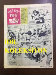 TARKAN ÇİZGİ ROMAN, HAFTALIK MECMUA (DERGİ), İLK BASKI - SEZGİN BURAK - SAYI: 90 - TARKAN, GÜMÜŞ EYER - 9 AĞUSTOS 1972 - ARKA KAPAK; HİPPİ KRALI PİPPİ ve DEMİR PENÇE - TARİHE ÜN SALMIŞ TÜRKLER: ŞAHİN PAŞA