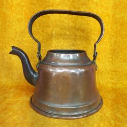 ANTİKA MUHARREM ÖZTİRYAKİLER İSTANBUL EL YAPIMI BAKIR ÇAYDANLIK , HÂLİYLE