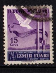 1947 İzmir Enternasyonal Fuarı 15 Kuruş (tp0060)