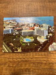Büyük Efes oteli İzmir panorama kartpostalı 15x10.5 ebatında