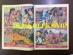 TARKAN ÇİZGİ ROMAN, HAFTALIK MECMUA (DERGİ), İLK BASKI - SEZGİN BURAK - SAYI: 101 - TARKAN, GÜMÜŞ EYER - 25 EKİM 1972 - ARKA KAPAK; HİPPİ KRALI PİPPİ ve DEMİR PENÇE - TARİHE ÜN SALMIŞ TÜRKLER: TORAMAN BEY