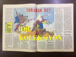 TARKAN ÇİZGİ ROMAN, HAFTALIK MECMUA (DERGİ), İLK BASKI - SEZGİN BURAK - SAYI: 101 - TARKAN, GÜMÜŞ EYER - 25 EKİM 1972 - ARKA KAPAK; HİPPİ KRALI PİPPİ ve DEMİR PENÇE - TARİHE ÜN SALMIŞ TÜRKLER: TORAMAN BEY