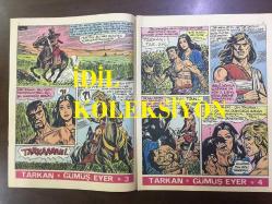 TARKAN ÇİZGİ ROMAN, HAFTALIK MECMUA (DERGİ), İLK BASKI - SEZGİN BURAK - SAYI: 103 - TARKAN, GÜMÜŞ EYER - 8 KASIM 1972 - ARKA KAPAK; HİPPİ KRALI PİPPİ ve DEMİR PENÇE - TARİHE ÜN SALMIŞ TÜRKLER: ERTAŞ BEY