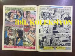 TARKAN ÇİZGİ ROMAN, HAFTALIK MECMUA (DERGİ), İLK BASKI - SEZGİN BURAK - SAYI: 103 - TARKAN, GÜMÜŞ EYER - 8 KASIM 1972 - ARKA KAPAK; HİPPİ KRALI PİPPİ ve DEMİR PENÇE - TARİHE ÜN SALMIŞ TÜRKLER: ERTAŞ BEY