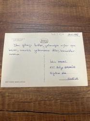 Yeşil türbe kılıçkalkan ve ulu dağda kayak Bursa hitit color kartpostalı 15x10.5 ebatında