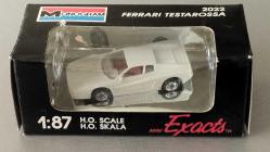 FERRARİ TESTAROSSA MONOGRAM MINI EXATS #2022 HO 1989 YILI   1/87 ÖLÇEK SIFIR HİÇ KULLANILMAMIŞ SERGİLENMEMİŞ ORJİNAL AMBALAJINDA.