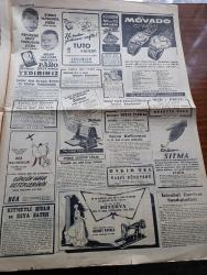 Cumhuriyet Gazetesi - 7 Haziran 1952 - CHP'nin Tasfiyesine Kadar Gidebilecek Bir Kanun Teklifi - Başbakan Adnan Menderes'in Patrik Athenagoras'ı Ziyareti - Albay Nuri Pamir Kore'de Şehit Oldu Fotoğraf - Yunan Hükümdarları Yarın 17 de Geliyorlar - Kuzey Atlantik Paktı Kuvvetleri Başkomutanı General Ridgway'in Türkiye'yi Ziyareti - Mareşal Papagos'a Trakyanın Müdafaası Kabil Olmayacak - Türk Fransız Kültür Anlaşması - İspanya Futbol Milli Takımı Geldi - Gelin Aya Gidelim Yazan Tevfik Sadullah - Dün Geceki Güzellik Müsabakası Fotoğraf - Ruh Gurbetinde Yazan Kerime Nadir Yazı Dizisi - Konya'da Suni Yağmur Denemeleri - Hindistan'da Hindu Müslüman Kavgası - Gül Kupası Atletizm Müsabakaları - El Yazılarından Mana Çıkarma Sanatı Tıbbın Büyük Yardımcısı - Süreyya Plaj Gazinosu Maltepe - Movado Saatleri - Minerva Dikiş Makineleri -  Perihan Altındağ Sözeri Siz Bana Gelmezseniz Siemens Beni Size Getirir Diyor - Volvo Diesel Kamyonları - Oliver Yazı Makineleri -  Alman Gobi Bisiklet - Philco