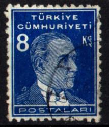 1936-1937 Üçüncü ATATÜRK Serisi 8 Kuruş (tp0075)
