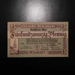 Notgeld | 1917 - 1924 - 25 Fenik.
Kamen kenti.
-1919-
(Ön yüz)