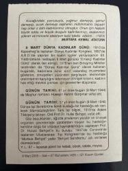 8 MART 2005 - TAKVİM YAPRAĞI - DOĞUM GÜNÜ HEDİYESİ - BÜYÜK SAATLİ MAARİF TAKVİMİ - ATATÜRK - 8 MART DÜNYA KADINLAR GÜNÜ - ROMANCI HÜSEYİN RAHMİ GÜRPINAR VEFAT ETTİ - ORD. PROF. DR. HULUSİ BEHÇET VEFAT ETTİ