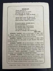 13 MART 2005 - TAKVİM YAPRAĞI - DOĞUM GÜNÜ HEDİYESİ - BÜYÜK SAATLİ MAARİF TAKVİMİ - TÜRK ATASÖZÜ - İSMET KÜR - MUSTAFA KEMAL ATATÜRK HARP OKULUNA KATILDI - GAZETECİ CEVAT FEHMİ BAŞKUT VEFAT ETTİ - ERZİNCAN DEPREMİ