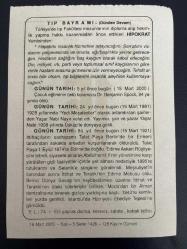 15 MART 2005 - TAKVİM YAPRAĞI - DOĞUM GÜNÜ HEDİYESİ - BÜYÜK SAATLİ MAARİF TAKVİMİ - ATATÜRK - TIP BAYRAMI - YAZAR YAŞAR NABİ NAYIR VEFAT ETTİ - ÇOCUK EĞİTİMCİSİ DR.BENJAMİN SPOCK VEFAT ETTİ - SADRAZAM TALAT PAŞA ÖLDÜRÜLDÜ