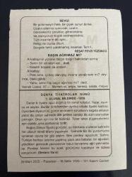 28 MART 2005 - TAKVİM YAPRAĞI - DOĞUM GÜNÜ HEDİYESİ - BÜYÜK SAATLİ MAARİF TAKVİMİ - EŞREF - REŞAT FEVZİ YÜZÜNCÜ - BAŞIN AĞRIMAZ MI - DÜNYA TİYATROLAR GÜNÜ
