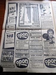 Cumhuriyet Gazetesi - 11 Aralık 1955 - Asıl Görev Yazan Nadir Nadi Başmakale - Yeni Kabine Programını Yarın Akşam Tamamlayacak - Yeni Hükümet Amerika'da Nasıl Karşılandı - Birleşmiş Milletlerin Yeni Sene Toplantısı - Münakalat Vekili Arif Demirer - Noel Baba Pulları Karaborsaya Düştü - Amerika'nın Yapacağı Yardımlar - Polisten Dayak Yiyen Avukat İşi Baroda - Beşiktaş İstanbulspor'u Yendi Fotoğraf - Nihat Erim Hakkında Söylentiler - Kırlangıç Yuvası Yazan Taylor Caldwell Yazı Dizisi - Meselemiz Nedir Yazan Hasan Ali Yücel Köşe Yazısı - Hipnotizma İle Doğum - Yalan Yazan Fahri Celal - Türkiye İş - Bugünkü Radyo Programı - Resimli Roman Komiserin Hatası Yazan George Simenon - Gaip Hazine Filmi Atlas Sinemasında - Türk Büyüklerinin Hatıraları Yazan Haluk Yusuf Şehsuvaroğlu - Haftanın Şakaları Yazan Burhan Felek - Vakıflar Bankası - Hususi Mimar Mektebi Açılması İsteniyor - Sigara İçmeyenlere Mükafat - Fenerbahçe Vefa İle Karşılaşıyor Fotoğrafı - İlahi Ses Sanatkarı Müzeyyen Senar