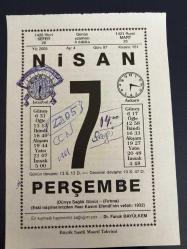 7 NİSAN 2005 - TAKVİM YAPRAĞI - DOĞUM GÜNÜ HEDİYESİ - BÜYÜK SAATLİ MAARİF TAKVİMİ - DR. FARUK BAYÜLKEM - ATATÜRK - KANUNİ SULTAN SÜLEYMAN - DÜNYA SAĞLIK GÜNÜ VE HAFTASI - ŞAİR BAKİ VEFAT ETTİ - TİYATROCU MEHMET KARACA VEFAT ETTİ