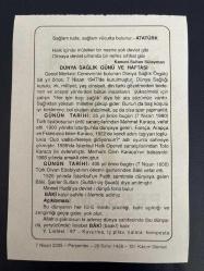 7 NİSAN 2005 - TAKVİM YAPRAĞI - DOĞUM GÜNÜ HEDİYESİ - BÜYÜK SAATLİ MAARİF TAKVİMİ - DR. FARUK BAYÜLKEM - ATATÜRK - KANUNİ SULTAN SÜLEYMAN - DÜNYA SAĞLIK GÜNÜ VE HAFTASI - ŞAİR BAKİ VEFAT ETTİ - TİYATROCU MEHMET KARACA VEFAT ETTİ