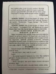 21 NİSAN 2005 - TAKVİM YAPRAĞI - DOĞUM GÜNÜ HEDİYESİ - BÜYÜK SAATLİ MAARİF TAKVİMİ - LA BRUYERE - ATİLLA İLHAN - MİZAHÇI MARK TWAİN'İN VEFATI - KEMAL TAHİR'İN VEFATI - BOĞA BURCUNDA DOĞANLAR