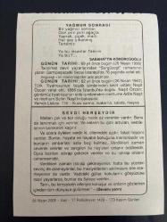 26 NİSAN 2005 - TAKVİM YAPRAĞI - DOĞUM GÜNÜ HEDİYESİ - BÜYÜK SAATLİ MAARİF TAKVİMİ - SABAHATTİN KÖMÜRCÜOĞLU - YAZAR SAMİPAŞAZADE SEZAİ VEFAT ETTİ - TİYATROCU NAŞİT ÖZCAN'IN VEFATI - SEVGİ HERŞEYDİR