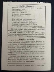27 NİSAN 2005 - TAKVİM YAPRAĞI - DOĞUM GÜNÜ HEDİYESİ - BÜYÜK SAATLİ MAARİF TAKVİMİ - DR.FARUK BAYÜLKEM - CAVİDAN TÜMERKAM - ANKARA 2.ÇUBUK BARAJI'NIN AÇILIŞI - DR. SUNA TANALTAY - MERSİN LİMAN TESİSLERİ HİZMETE GİRDİ