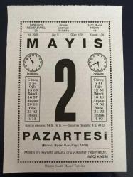 2 MAYIS 2005 - TAKVİM YAPRAĞI - DOĞUM GÜNÜ HEDİYESİ - BÜYÜK SAATLİ MAARİF TAKVİMİ - NACİ KASIM - TÜRK BİNİCİLİK EKİBİNİN ROMA DA KUPA KAZANMASI - MAYIS AYI SAĞLIĞI - MAYIS AYINDA GÜL