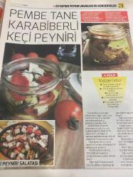 HÜRRİYET GAZETESİ HÜRRİYET KELEBEK 2 GAZETESİ DOĞUM GÜNÜ GAZETESİ - 6 Ocak 2017 - Ev yapımı peynir ürünleri ve konserverler-Tatlı mısır ve biber soslu baharatlı dana eti-Amarettolu kayısılı tart-Ballı incirle kuzu eti-Pembe tane karabiberli keçi peyniri-Salatalık ve dereotlu tatlı ekşi sosla fırında somon-Dıck James Strawbrıdgein önerilerini içeren yemek rehberiniz-sert keçi peyniri tarifi-keçi peyniri salatası-domatesli tatlı ekşi sos tarifi-Baharatlı tatlı ekşi portakal sosu