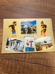 Yeşil türbe -Süleyman çelebi - teleferik - ulu camii Bursa tunalı  tebrik ve  kartpostalı 15x10.5 ebatında