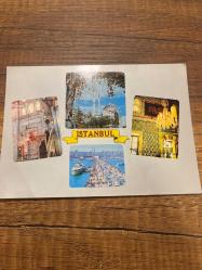 İstanbul’dan muhtelif görünüşler  kartpostalı 15x10.5 ebatında