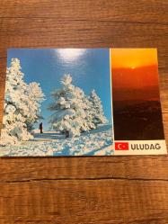 Yeşil Bursa Uludağ’dan bir görünüş ve gurup keskin color    kartpostalı 15x10.5 ebatında