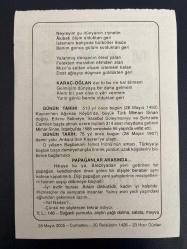 28 MAYIS 2005 - TAKVİM YAPRAĞI - DOĞUM GÜNÜ HEDİYESİ - BÜYÜK SAATLİ MAARİF TAKVİMİ - MİMAR SİNAN DOĞDU - DEMİR YOLU ANKARA'DAN KAYSERİYE ULAŞTI - PAPAĞANLAR ARASINDA