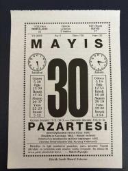 30 MAYIS 2005 - TAKVİM YAPRAĞI - DOĞUM GÜNÜ HEDİYESİ - BÜYÜK SAATLİ MAARİF TAKVİMİ - RAKIM ZİYAOĞLU - AKŞEMSEDDİN - İSTANBUL'UN İLK BELEDİYE BAŞKANI - JEANNE D'ARC ROUEN MEYDANINDA YAKILDI