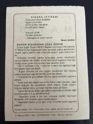 31 MAYIS 2005 - TAKVİM YAPRAĞI - DOĞUM GÜNÜ HEDİYESİ - BÜYÜK SAATLİ MAARİF TAKVİMİ - DR.FARUK BAYÜLKEM - TAHSİN ŞENTÜRK - BUGÜN SİGARADAN UZAK DURUN