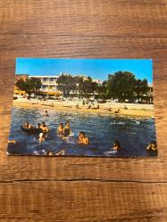 Erdek gülplaj keskin color  kartpostalı 15x10.5 ebatında