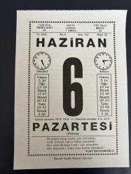 6 HAZİRAN 2005 - TAKVİM YAPRAĞI - DOĞUM GÜNÜ HEDİYESİ - BÜYÜK SAATLİ MAARİF TAKVİMİ - FUAT BAYRAMOĞLU - MEHMET AKİF ERSOY - 100 BİN KİŞİLİK İSTANBUL MİTİNGİ - GAZETECİ HİKMET FERİDUN ES'İN VEFATI - YAZAR PUŞKİN DOĞDU - MAHKEMEDE