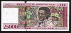 ** MADAGASKAR ( 25.000 * FRANCS ) 1998 - LEKELİ  ÇİL