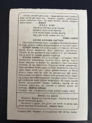 13 HAZİRAN 2005 - TAKVİM YAPRAĞI - DOĞUM GÜNÜ HEDİYESİ - BÜYÜK SAATLİ MAARİF TAKVİMİ - ATATÜRK - KEMAL GÜNEN - ÇEVRE KORUMA HAFTASI - NAMIK KEMAL İST'DA İBRET GAZETESİNİ YAYINLADI - MÜMTAZ ARIKAN