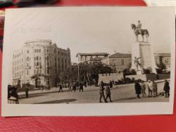KRT141----1929 ANKARA ULUS MEYDANI İŞ BANKASI BİNASI VE ATATÜRK HEYKELİ FOTOKART