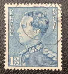 Belçika Pulu - Belgium Stamp - Postadan Geçmiş Pul Filateli - DAMGALI - Kral III. Leopold TEMALI PUL , 1.75 PARA - YABANCI PULLAR-NOSTALJİK DOĞUM GÜNÜ HEDİYESİ