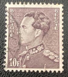 Belçika Pulu - Belgium Stamp - Postadan Geçmiş Pul Filateli - DAMGALI - Kral III. Leopold TEMALI PUL , 10 PARA - YABANCI PULLAR-NOSTALJİK DOĞUM GÜNÜ HEDİYESİ