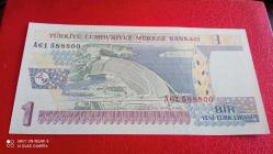 1 YENİ TÜRK LİRASI BANK NOT