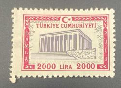 Türk Pulu - Turkish Stamp -  Damga pulu-Postadan Geçmiş Pul Filateli - ANITKABİR TEMALI PUL , 2000 LİRA - Türkiye Cumhuriyeti - NOSTALJİK DOĞUM GÜNÜ HEDİYESİ
