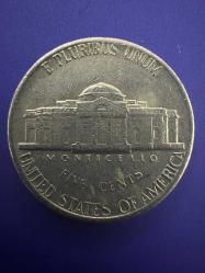 Amerika USA ABD 5 Cent , 1980 Jefferson Nikel Darphane işareti 
