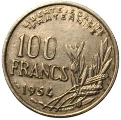 Fransa 100 Frank 1954 ÇTT