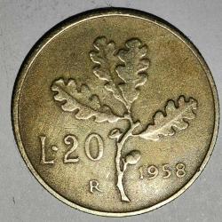 İTALYA 1958   20 LIRE