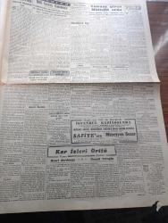 Cumhuriyet Gazetesi - 21 İkinciteşrin (Kasım) 1942 - Dördüncü Kış Başmakale - İstanbul'da Fırtınanın Yaptıkları Alibeyköyünü Ve Silahtarağa Elektrik Fabrikasını İstila Eden Seller Fotoğraf - Milli Korunma Kanununda Tadilat Layihası Son Şeklini Aldı - Tunus'a Giren Müttefik Ordu - Libya'da Mihver Ordusu Bingaziyi Tahliye Etti - Sovyet Harp Tebliği - Askeri Vaziyet Şark Cephesinde Ve Afrika'da Harekat Yazan Emekli General H. Emir Erkilet Yazı Dizisi - Bir Acı Hikaye Yazan Nadir Nadi - Almanya İle 10 Milyon Kilo Fındık İçin Anlaşma Yapıldı - Cihan Hakimi Bugün Lale Sinemasında - Safiye Ayla Ve Müzeyyen Senar Yardım Konseri İstanbul Gazinosunda - Kar İzleri Örttü Yazan Henri Bordeaux Yazı Dizisi - Yer Meselesi Yazan Burhan Felek Köşe Yazısı - Hadiselerin Ortaşarktaki Tesiri Yazan Ömer Rıza Doğrul Köşe Yazısı - Arlon Saat Mağazaları - Bugünkü Radyo Programı -  Dolska Yeni Terzi Evi - Horoz Marka Anilin Paket Boyaları - Blaupunkt Radyoları