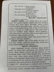 30 EYLÜL 2005 - TAKVİM YAPRAĞI - DOĞUM GÜNÜ HEDİYESİ - BÜYÜK SAATLİ MAARİF TAKVİMİ - MEVLANA - HÜSEYİN RİFAT - MEVLANA CELALETTİN RUMİ DOĞDU - ORUÇ REİS HAÇLI DONANMASINA KARŞI ZAFER KAZANDI