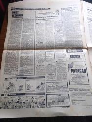 Cumhuriyet Gazetesi - 15 Kasım 1967 - Dış Ticarette Büyük Laflar Yazan Ecvet Güresin Başmakale - Maraş'ta 2 Alman Turisti Öldürüldü - Vehbi Koç Başbakanla Konuştuktan Sonra Buzdolabı Fiyatında İndirim Artış Olmaz Dedi - Rauf Denktaş Kıbrıs'a Girmek İçin U Thant'a Başvuruyor - Piyasadaki Bütün Köseleler Bozuktur Damgası Taşıyor - Emekli Albay Sadettin Suhataç Başkanlığında Kurulan Demokrat Birlik Partisi Programını Açıkladı - Vietnam Salhanesi Yazan İlhan Selçuk Köşe - İngiltere Başbakanı Wilson Ortak Pazara Acil Çağrıda Bulundu - Ho Şi Minh Lenin Nişanını Zaferi Kazandıktan Sonra Alacağım Dedi - 50. Yıldönümünde 1917 İhtilalinin Hikayesi Çizgi Roman - Ernest Hemingway'in Gözüyle Atatürk Türkiyesi Derleyen Mehmet Barlas Yazı Dizisi - İtalyan Lisesinde Atatürk Büstü Açıldı - Ulvi Uraz Tiyatrosu - Sophia Loren Yeni Filminin Galasına Şahane Bir Kıyafet Ve Merasimle Geldi - Deli Dolu Oyunundan Bir Sahne - Aziz Basmacı - Kenan Büke - Tek Şampiyon Ahmet Ayık Delhi'de Zorla 5. Olabildik