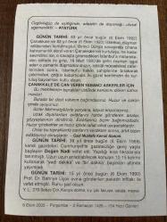 6 EKİM 2005 - TAKVİM YAPRAĞI - DOĞUM GÜNÜ HEDİYESİ - BÜYÜK SAATLİ MAARİF TAKVİMİ - ATATÜRK - İSTANBUL DÜŞMAN İŞGALİNDEN KURTULDU - GAZETECİ DOĞAN NADİ VEFAT ETTİ - PROF.DR. BAHRİYE ÜÇOK SUİKAST SONUCU VEFAT ETMİŞTİR